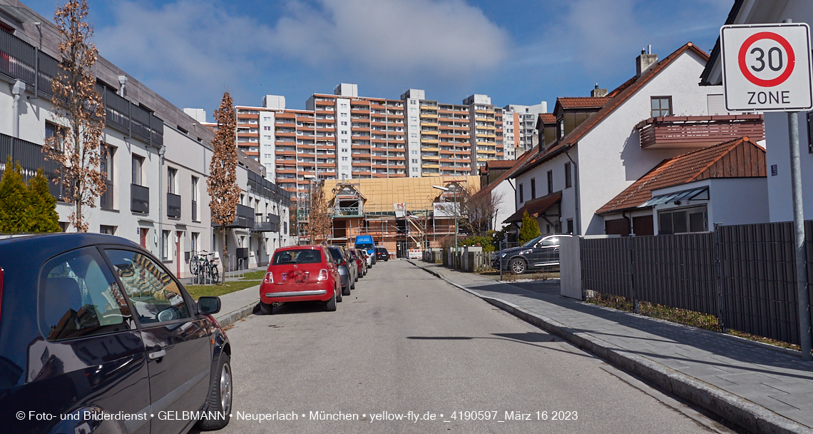 16.03.2023 - Baustelle Ottweiler Straße in Neuperlach